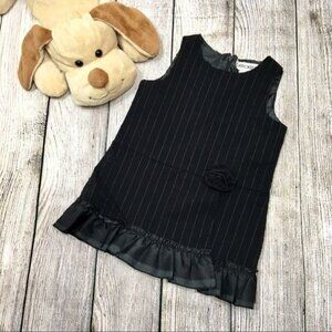 5/$25 Cherokee Girls Black Pinstriped Dress